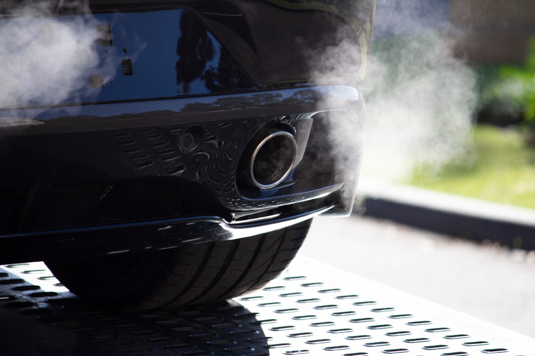 Car exhaust showing crackle effect from a pops and bangs remap at Stoke Tuning